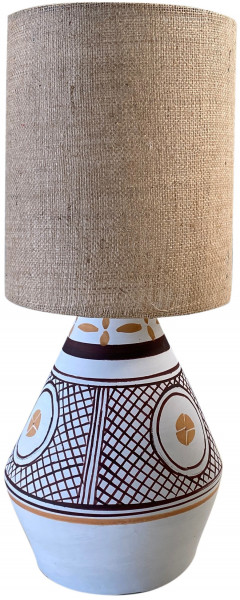 Lampe De Table - Clay - Essaouira - White - Zenza