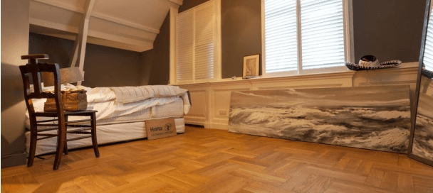Slaapkamer houten vloer