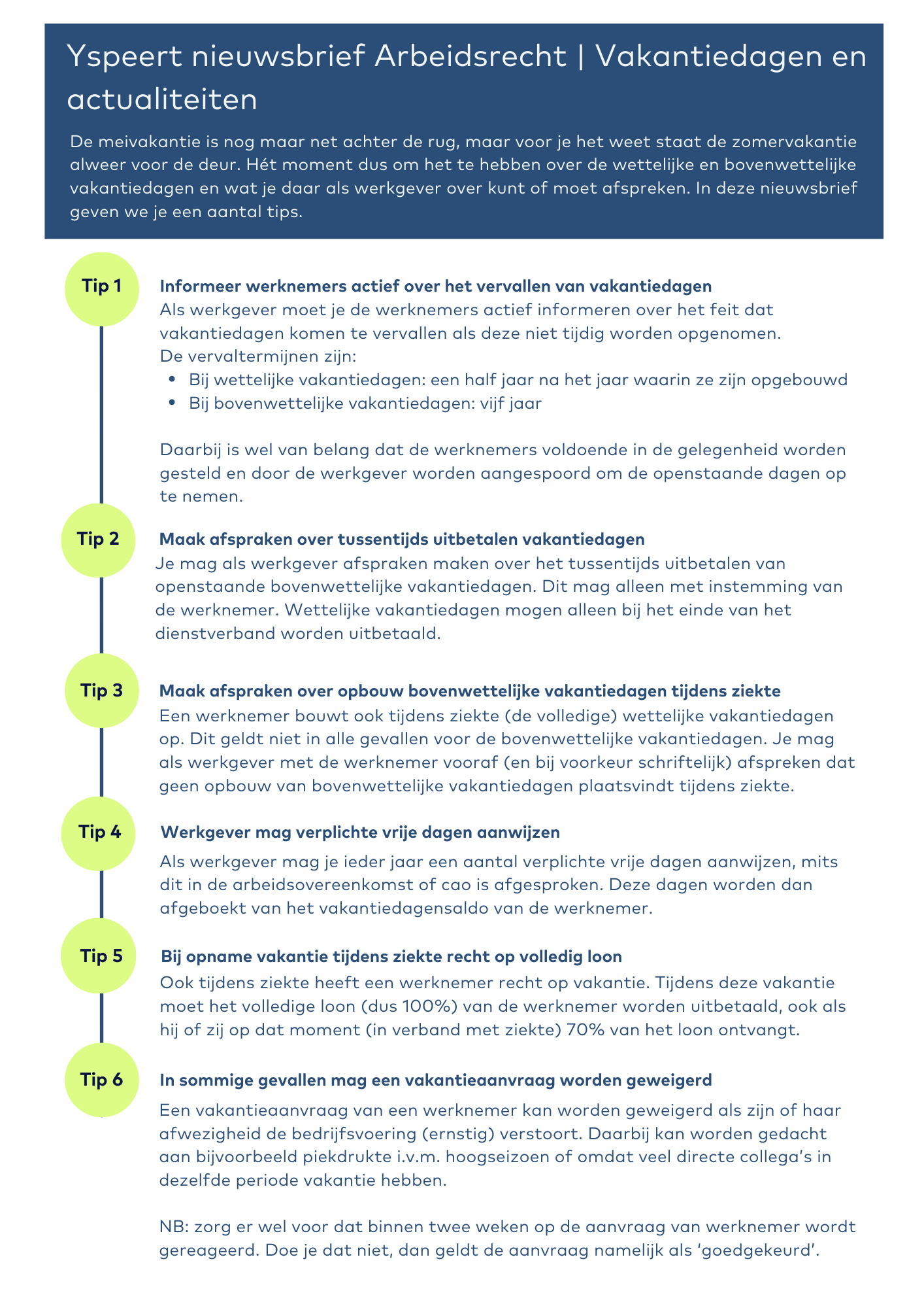 Nieuwsbrief Arbeidsrecht | Vakantiedagen En Het Concurrentiebeding ...