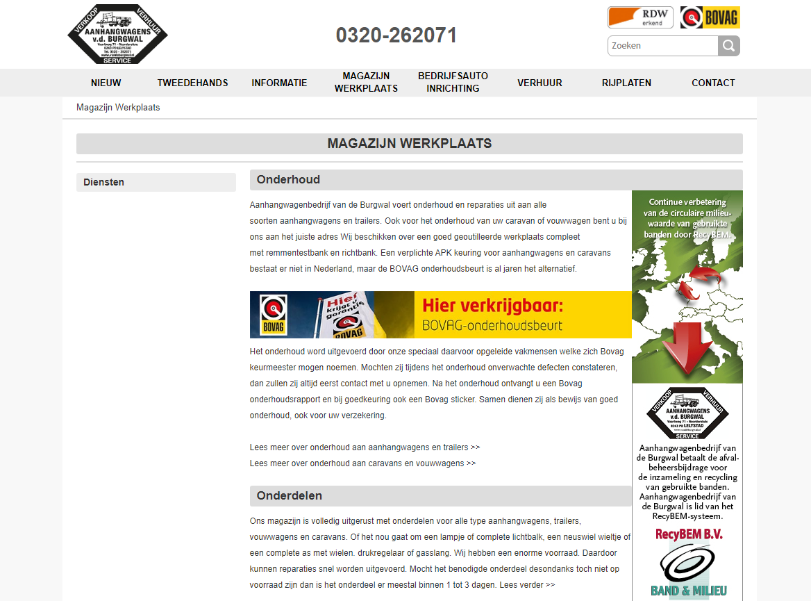 Aanhangwagenbedrijf van de Burgwal