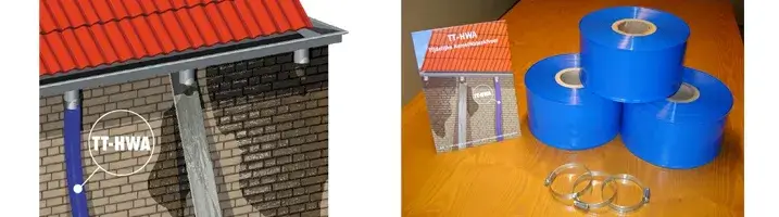 TT-HWA is een snelle en goedkope oplossing om de gevel te beschermen tegen wateroverlast tijdens de nieuwbouw of renovatie.