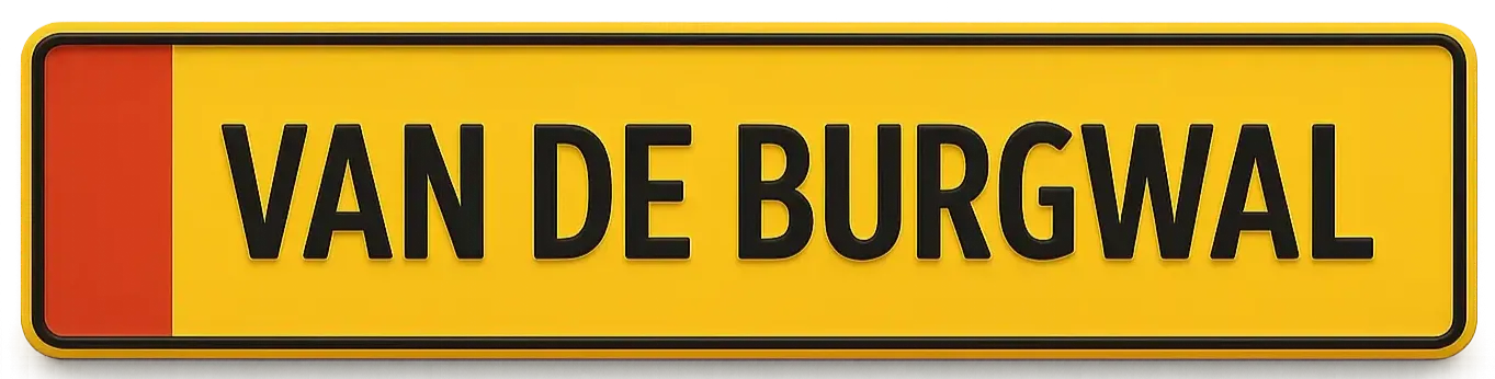 Burgwal kentekenplaat