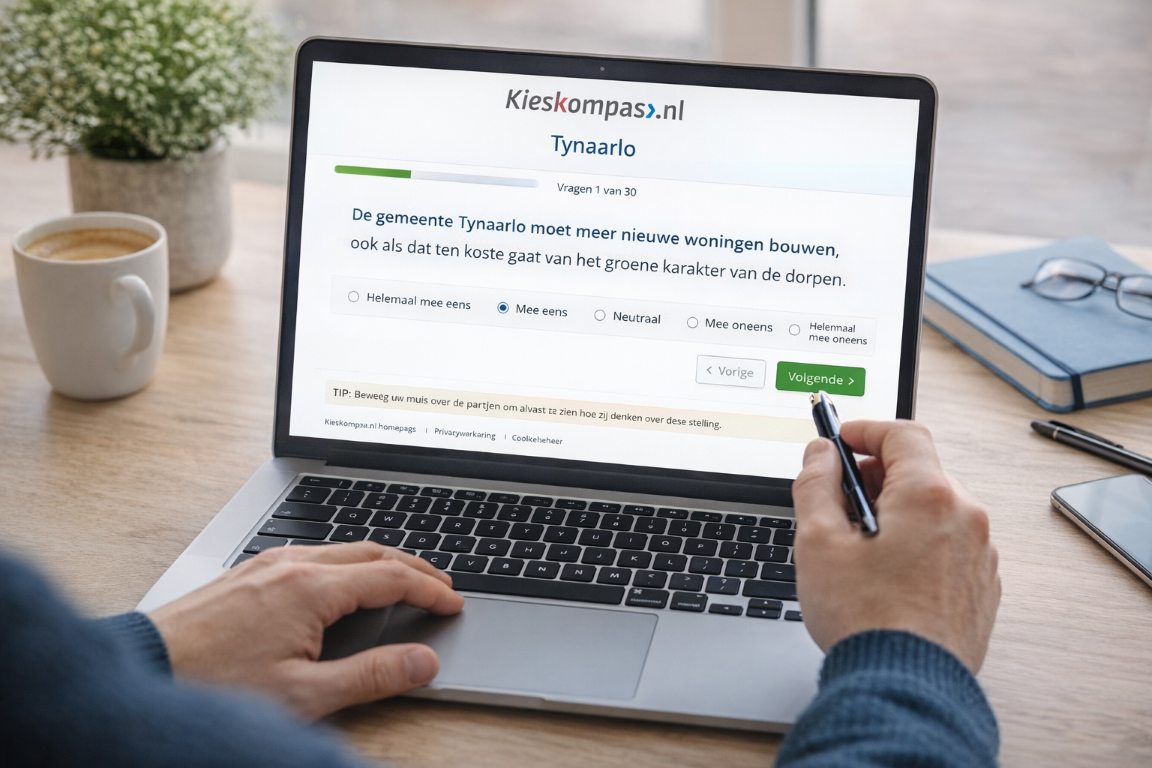 KiesKompas voor de gemeenteraadsverkiezingen in Tynaarlo staat online
