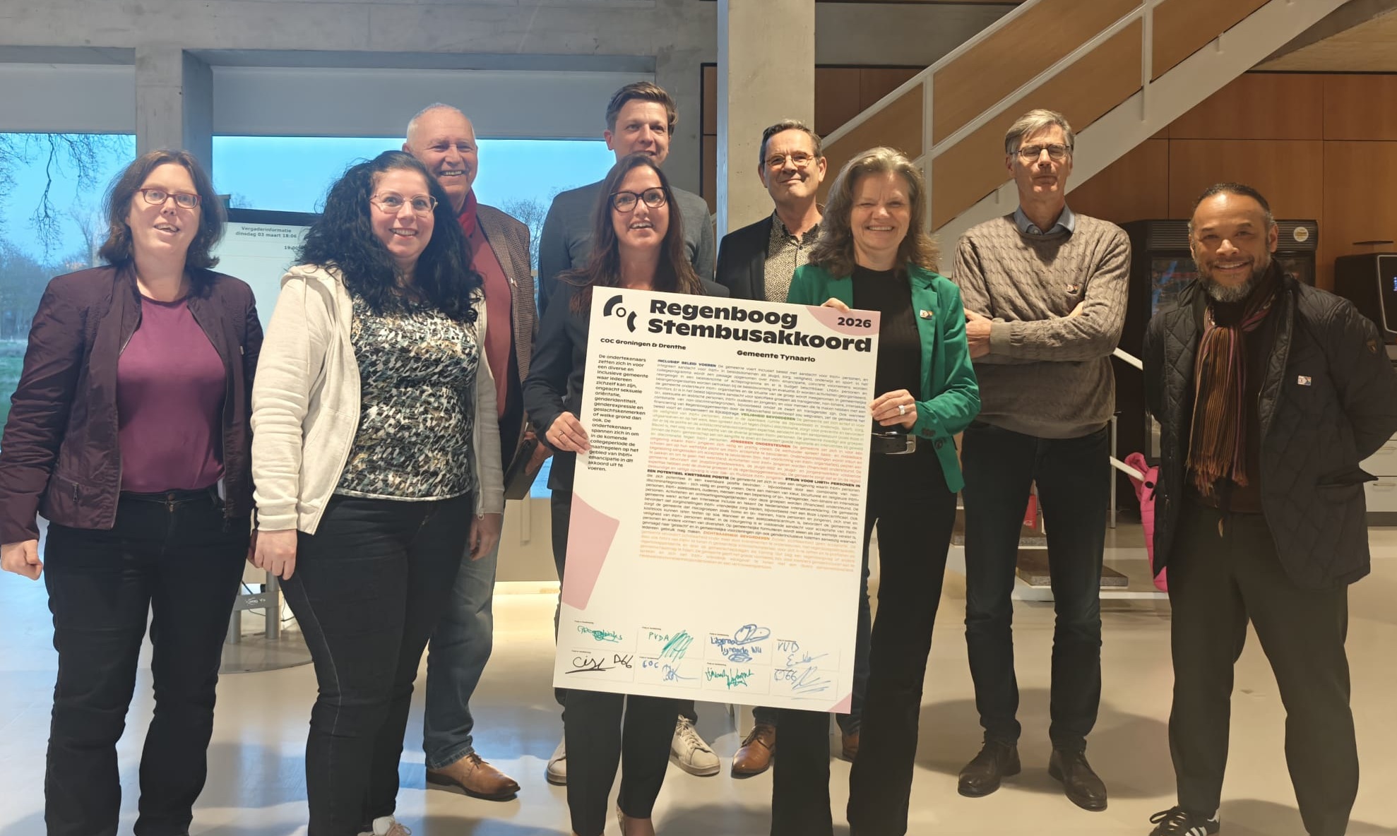 Liberaal Tynaarlo NU tekent Regenboog Stembusakkoord 2026