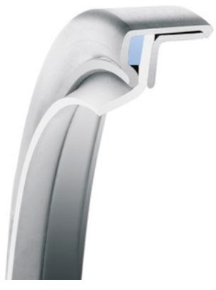 Garlock PS-Seal® 130x165x10 - MEC04-11718 - Rotary Shaft Seal - GYLON/PTFE - Reverse - 2 Bar - White/Blue