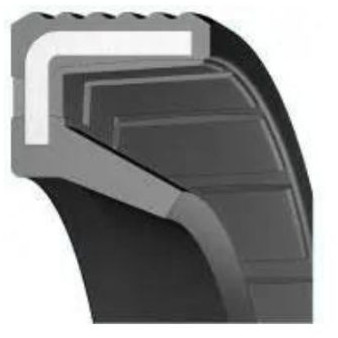 Oil Seal 6x12x2 - VC - NBR - Nitrile - Black - OSS76132