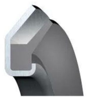 Axial Seal 12x26x3,5 AS-10 NBR - Nitrile Steel Black OSS26199