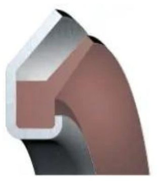 Axial Seal 12x26x3,5 AS-10 FPM - Viton Steel Brown - OSS26216