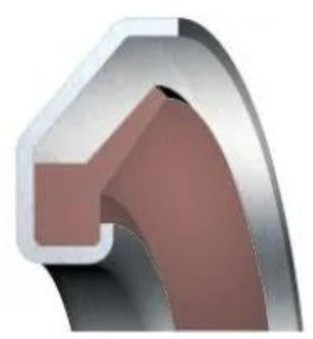 Axial Seal 17x34x4 - Gamma Seal 9RB - FKM - Viton® / Steel - Brown - OSS26235