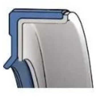 Domsel Oil Seal A - 32 x 47 x 7 - FPM - Viton - Steel - Black - OSS40414