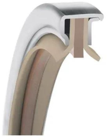 Garlock PS-Seal® 75x100x10 - MEC04-12687 - Rotary Shaft Seal - GYLON F/PTFE - Back to Back - 10 Bar - Off White/Blue