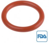 Red Silicone VMQ70 O'Rings FDA Various Sizes 