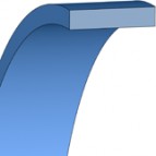 Führungsbänder - 127x135x9,6 - KF - PTFE B500 - Freudenberg - 49305141 - Verpackungseinheit 1