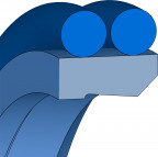 Dubbele Afstrijker - 105x117,2x7,7 - PT1 - PTFE B602 - Freudenberg - 24275445 - Verpakkingseenheid 1