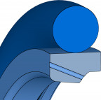 Rod Seal Hydraulic - 360x384x8.1 - OMEGATOMS-MRPR - PTFE C104 / FKM - Freudenberg - 49511279 - Packaging Unit 1