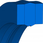 Radialdichtungen für Schwenkbewegung - 110X130X12X10 - M17 - 80 NBR B246 - Freudenberg - 24024307 - Verpackungseinheit 1