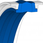 Kolbendichtungen Hydraulik - 130x105x25.4 - L43 - 80 NBR B281 - Freudenberg - 528053 - Verpackungseinheit 5