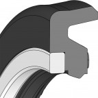 Hydraulic Rod Seal - 50X65,50X6,30 - S72 - 95 TPU H2005501 / POM - Dichtomatik - 67196166