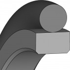 Hydraulic Rod Seal - 590X614X8,10 - SPOR31 - PTFE PT009807 / 70 NBR - Dichtomatik - 67076886