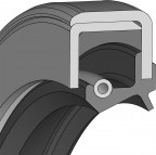 Oliekeerring - 350x390x20 - WCS - 75 FKM FP755602 - Dichtomatik - 49462589 - Verpakkingseenheid 1