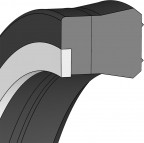 Hydraulic Rod Seal - 70X84X12,50 - SNI07 - 80 NBR NB805501 - Dichtomatik - 49384176