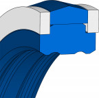 Kolbendichtung Hydraulik - 245x220x25 - T42 - 93 AU V167 / NBR / POM PO202 - Freudenberg - 24368006 - Verpackungseinheit 1