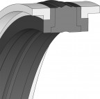Kolbendichtung (Hydraulik) - 32X24X15,50 - KK03 - 80 NBR NB805501 - Dichtomatik - 67188363