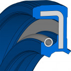 Oil Seal - Simmerring - 65x90x7 - PPS - 75 FKM 595 - Freudenberg - 49408755 - Packaging Unit 5