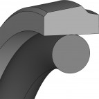 Hydraulic Piston Seal - 95X79,90X6,30X7,55 - KPOR31 - PTFE PT009807 / FKM - Dichtomatik - 67193214