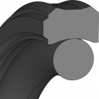 Kolbendichtung (Hydraulik) - 35X27,50X3,20 - K70 - 95 TPU H1005504 / NBR - Dichtomatik - 67200588