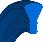 Kolbendichtungen (Pneumatik) - 20X11.60X2.40X4.20 - TR200 - 75 FKM 230553 - Freudenberg - 49314102 - Verpackungseinheit 1