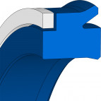 Kolbendichtung Hydraulik - 75x55x12.5 - T18 - 95 AU V142 / POM PO202 - Freudenberg - 24338114 - Verpackungseinheit 1