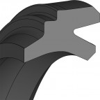 Doppelabstreiferss - 280X295X9,50 - AD51 - 90 NBR NB905501 - Dichtomatik - 67188325