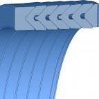 Chevron Afdichtring - 32x20x27 - DMS7-0889 - MAI-PTFE C9T003 - Freudenberg - 24293250 - Verpakkingseenheid 1