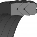 Chevron Seals - 160X180X40 - SDS01 3/2 - 90 NBR - Dichtomatik - 67194653