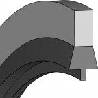 Bonded Seal - 8,5X13,4X1,0 - US - 70 NBR NB703409 - Dichtomatik - 67068907