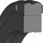 Hydraulic Piston Seal - 80X69X4,20X5,50 - K84 - 98 TPU H1005503 / NBR - Dichtomatik - 67204751