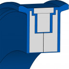 Kolbendichtungen (Pneumatik) - 100X20X27X40 - TDUOPM - 72 NBR 708 - Freudenberg - 420494 - Verpackungseinheit 1