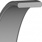 Guide belt - 2X15 - GS10 - PTFE PT00A202 - Dichtomatik - 67190372