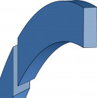 Backup Ring - 63x1,5x56,8 - SRA - PTFE PUR - Freudenberg - 7998300 - Verpakkingseenheid 1