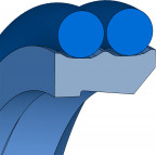 Dubbele Abstreifer PT1-DR-HB - PTFE GM201 - Freudenberg - 24379070 - Verpackungseinheit 1