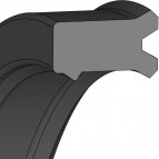 Hydraulic Rod Seal - 40X50X8 - SNI35 - 95 TPU PU953401 - Dichtomatik - 67067981