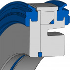 Piston Seal Pneumatics - 50X10.10X12.10X19.95 - PK M210 - 75 FKM 181327 - Freudenberg - 526824 - Packaging Unit 140