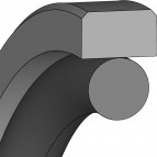 Hydraulic Piston Seal - 40X29X4,20 - KPOR30 - PTFE PT009809 / NBR - Dichtomatik - 49483031