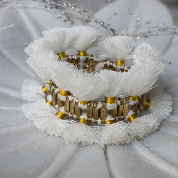 Bracelet - Double Charming - Blanc - Zenza