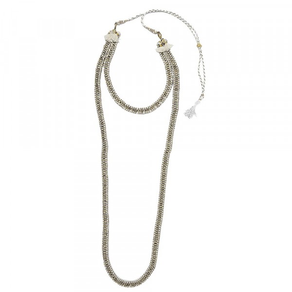 Necklace - Double Joy - White - Zenza