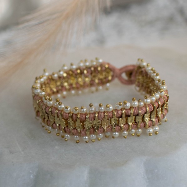 Armband - Dewdrops - Roze - Zenza