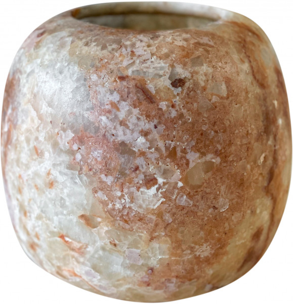 Teelichthalter - Alabaster XL - Braun - Zenza
