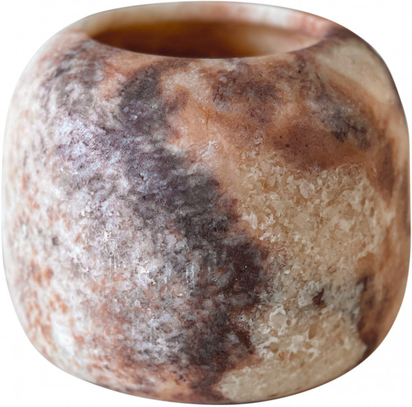 Teelichthalter - Alabaster Medium - Braun - Zenza