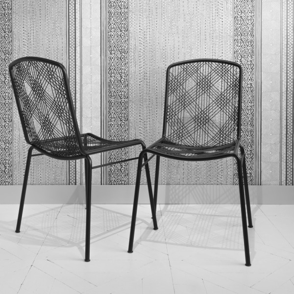 Chair - Metal Chair - Black - Zenza